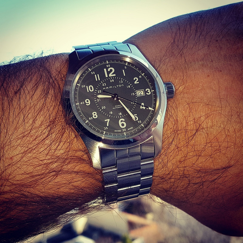 Hamilton Khaki Field Auto 42mm 100M Green Dial Cal. H10 Ref. H70