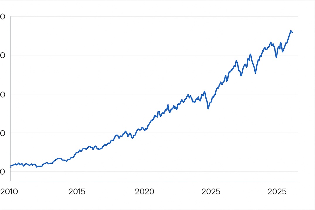 UNH stock price performance from 2010 to 2025