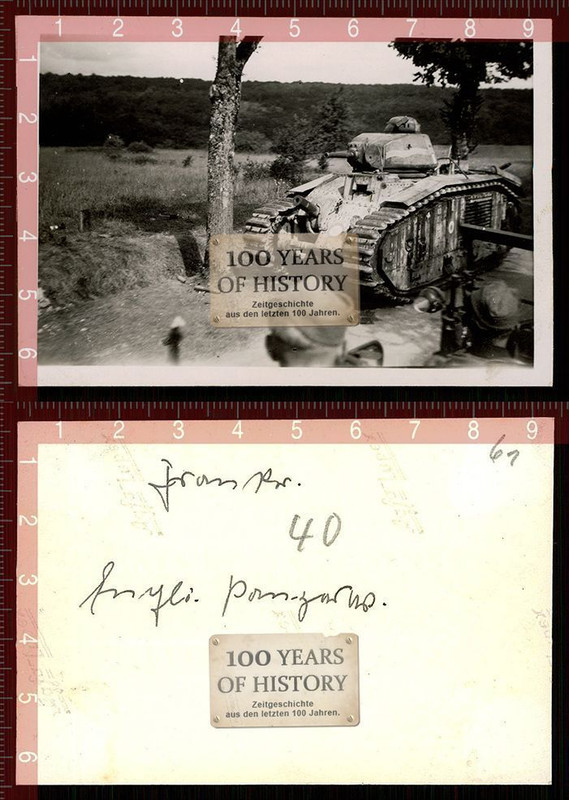 Orig. Foto Panzer Tank Frankreich Zusammengehöri