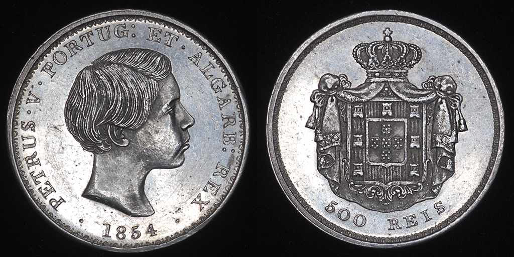 Las monedas de plata portuguesas de 100 y  500 reis (1836-1910) PAS6755