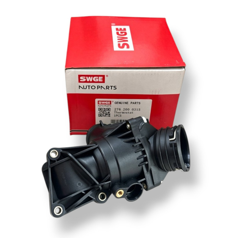 Mercedes Benz Cooling System Series Coolant Thermostat Housing for W205 C43 E400 W222 S400L W166 GLE450 M276 V6 3.0L 3.5L (OE: 2762000315 / A2762000315 / 2762000115 / 2762000515)