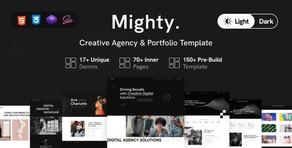 Mighty – Creative Agency & Portfolio Showcase Template HTML