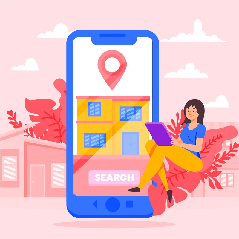 Online Listings Illustration
