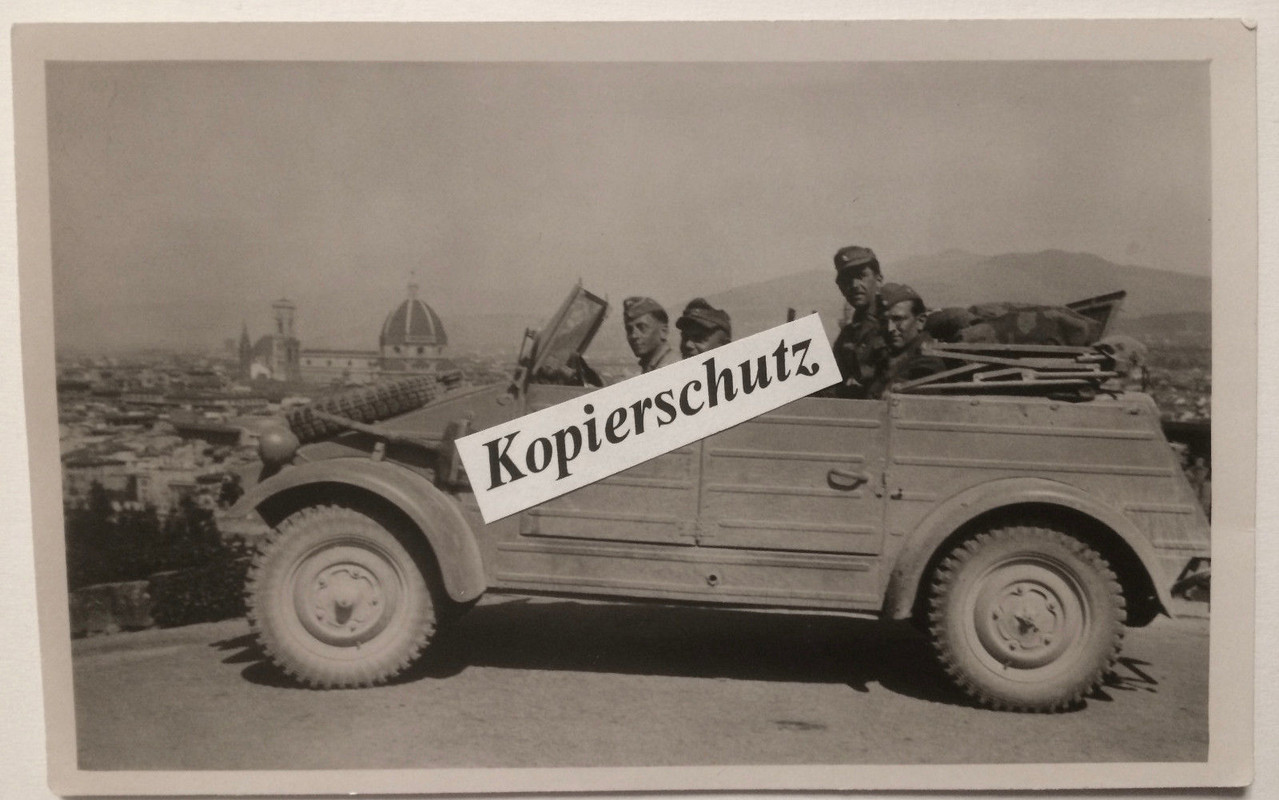 Foto VW 82 Kübelwagen in Florenz 2. WK Postkarte