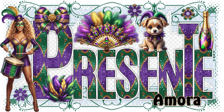 Presente Carnival Feathers amora