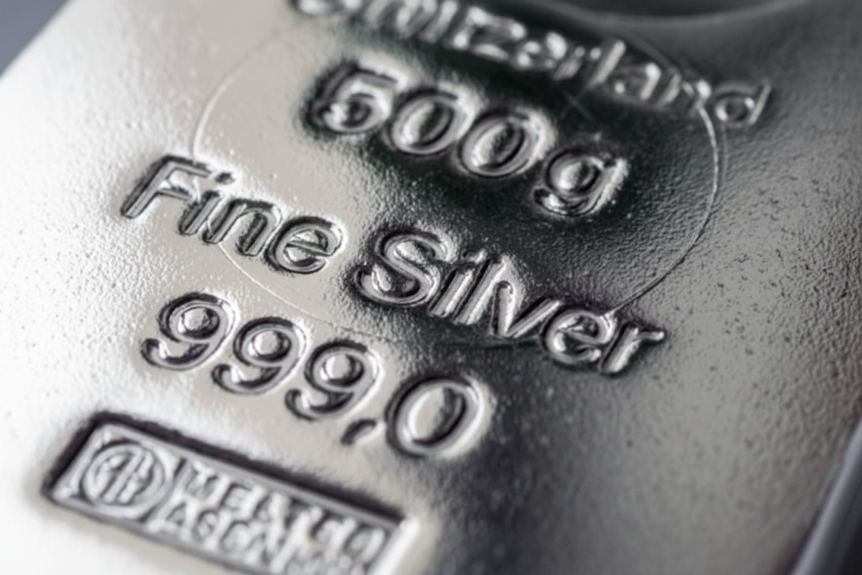 Silver bars and ingots