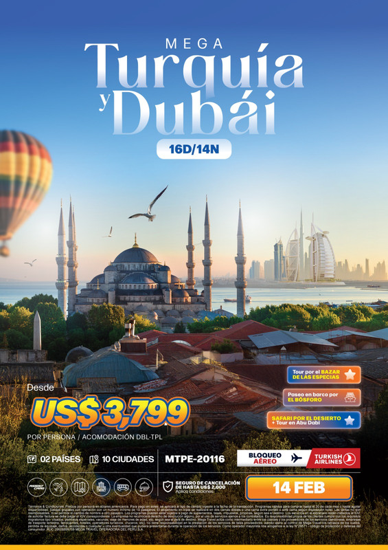 Mega Turquía y Dubái