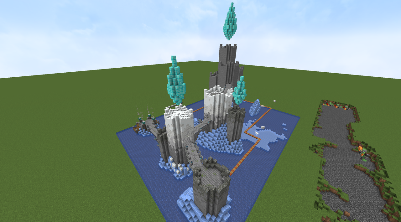 Floating Arctic Fortress (with creation Prozess) Minecraft Map