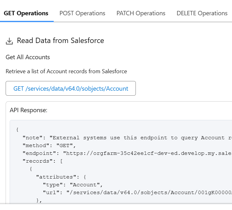 Inbound Salesforce Integration using REST API and OAuth 2.0 - Project Preview