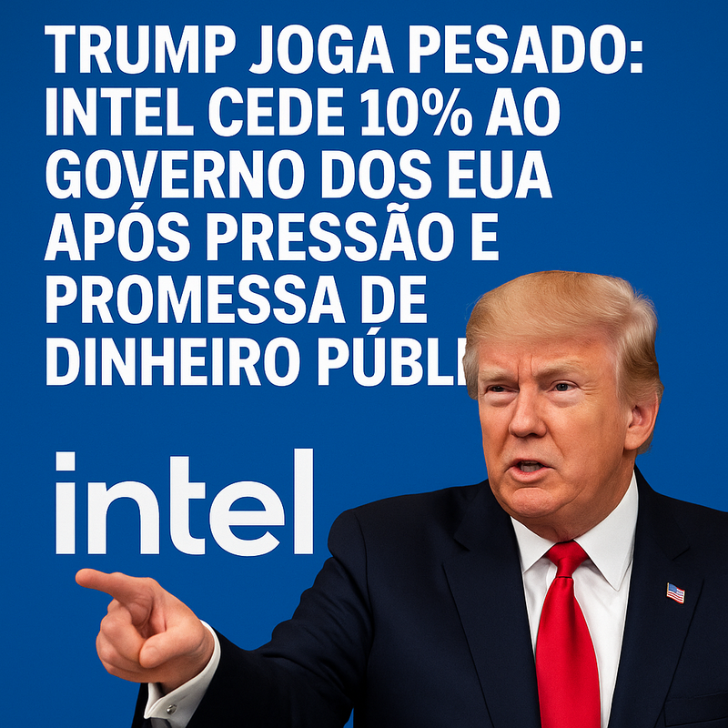 Trump Joga Pesado: Intel Cede 10% ao Governo dos EUA Após Pressão e Promessa de Dinheiro Público