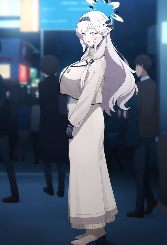 1man, 1girl, himari (blue archive), anime screencap, artistcg, depth of field,sh s-1817013103