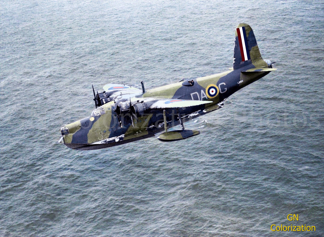 Photos colorisees  - Page 37 Short-Sunderland-Mk-I-du-No-210-Squadron-RAF-bas-Oban-en-Ecosse-le-31-juillet-1940