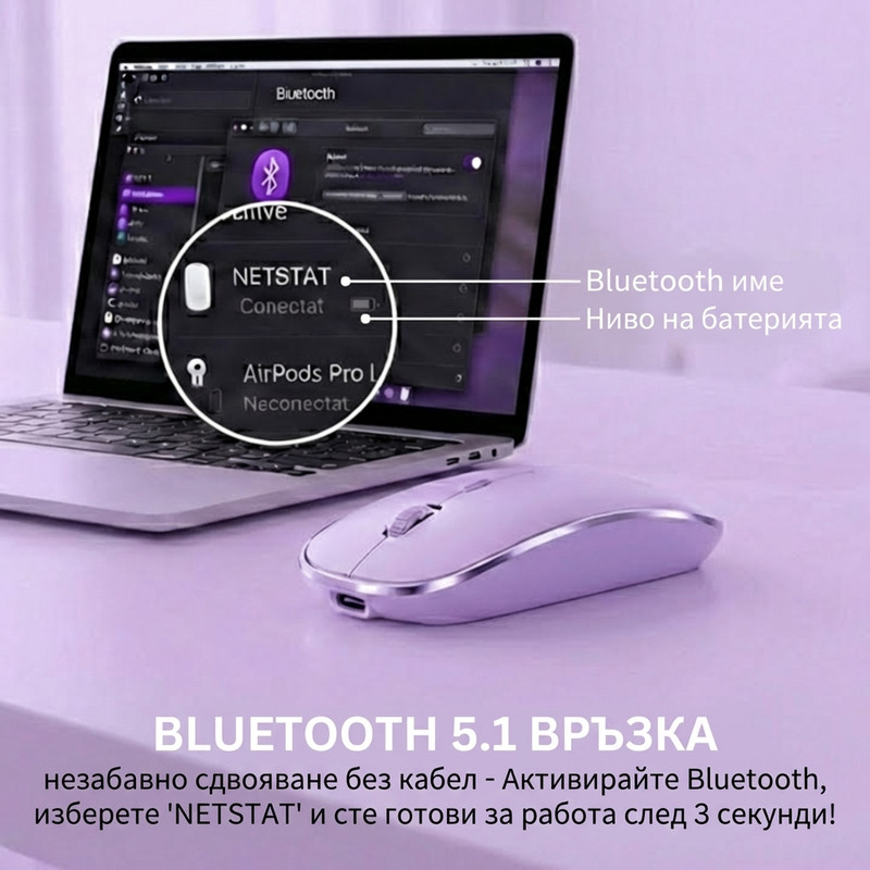 1600 DPI прецизност лилава