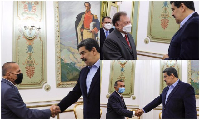 Gobernadores opositores se reunen con Maduro Gobernadores opositores se reunen con Maduro