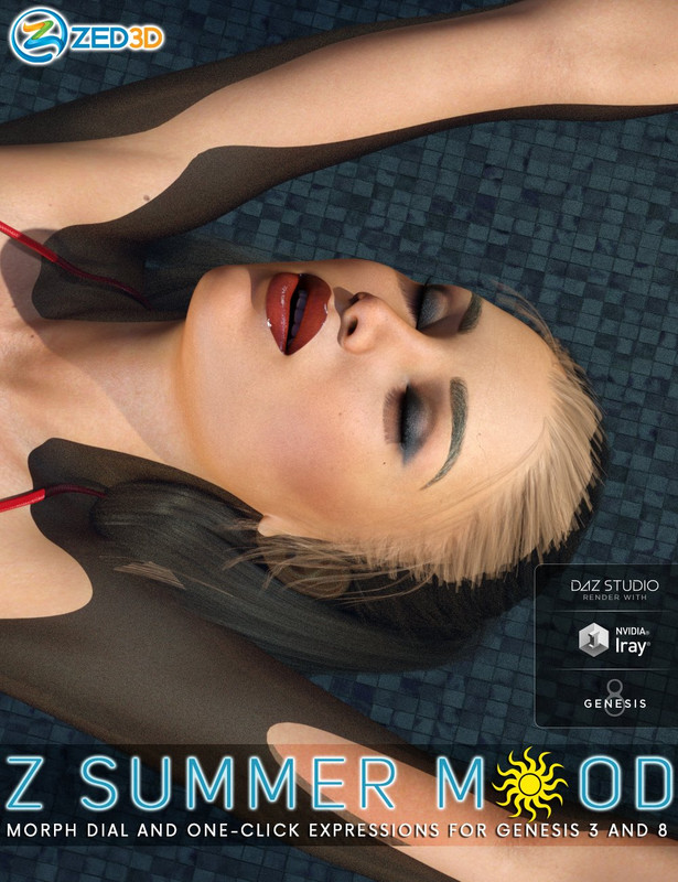 Z Summer Mood - One-Click and Dialable Expressions for Genesis 3 and 8