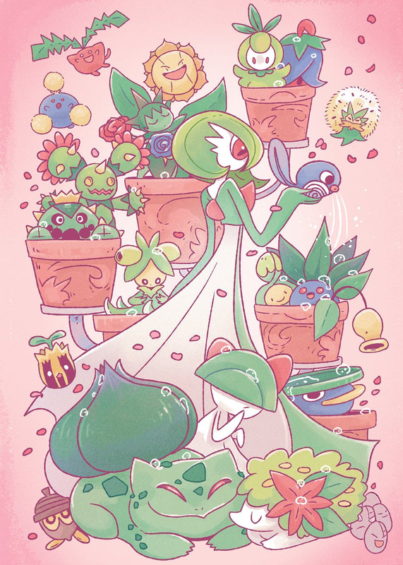 gardevoir-bulbasaur-ralts-shaymin-oddish