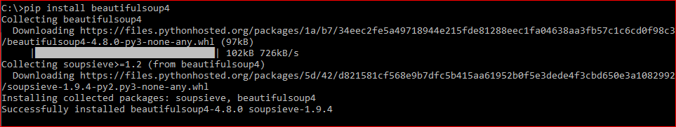 [Image: beautiful-Soup-successfully-installed.png]