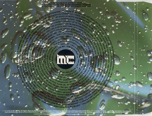 25/03/2025 - MC Tunes vs. 808 State – The Only Rhyme That Bites (CD, Maxi-Single)(ZTT – ZANG 3 CD)  1990 Cover-Back