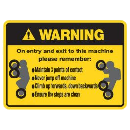 Climbing Warning Sticker