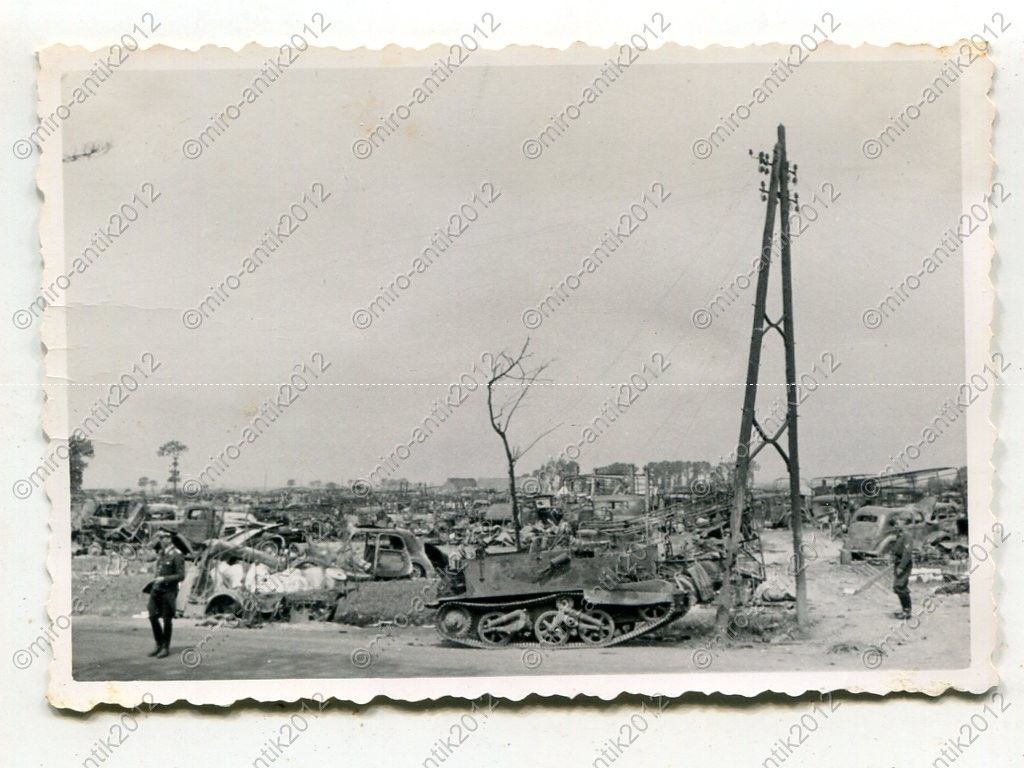 Foto, Wehrmacht, zerstörte PKW, LKW, Einsatz in 
