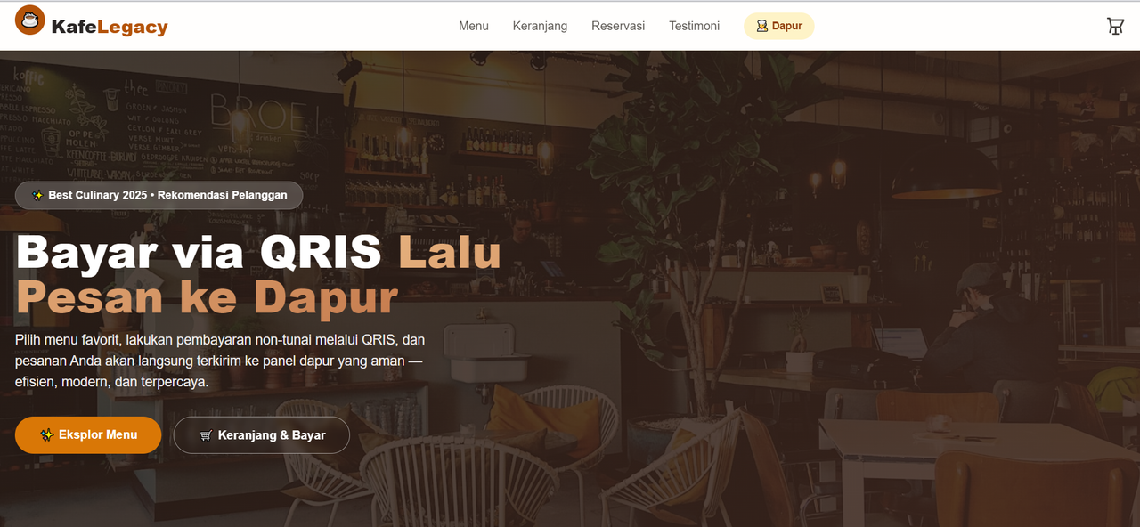 Website Kafe Legacy