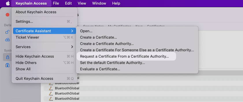 Request a Certificate from a Certificate Authority