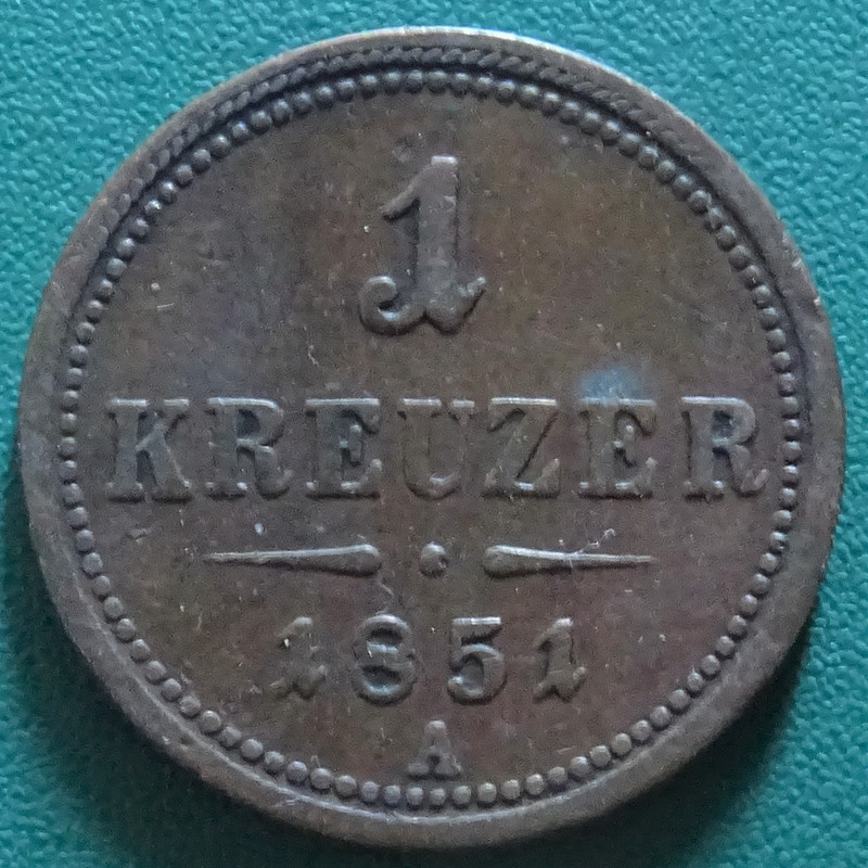 1 Kreuzer. Austria (1851) AUT-1-Kreuzer-1851-rev