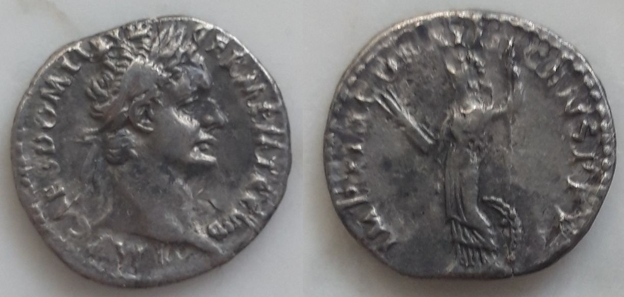 Denario de Domiciano. IMP XIX COS XIIII CENS P P P. Minerva estante a izq. Roma. D11