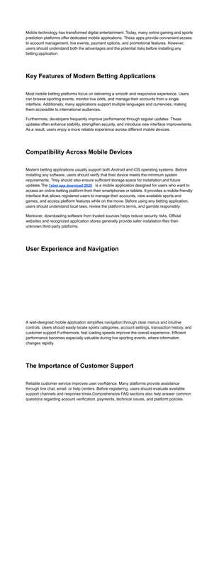 1x Bet App Guide Navigation and Accessibility