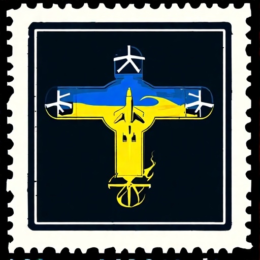 Postal-stamp-style-art-of-a-fl-37