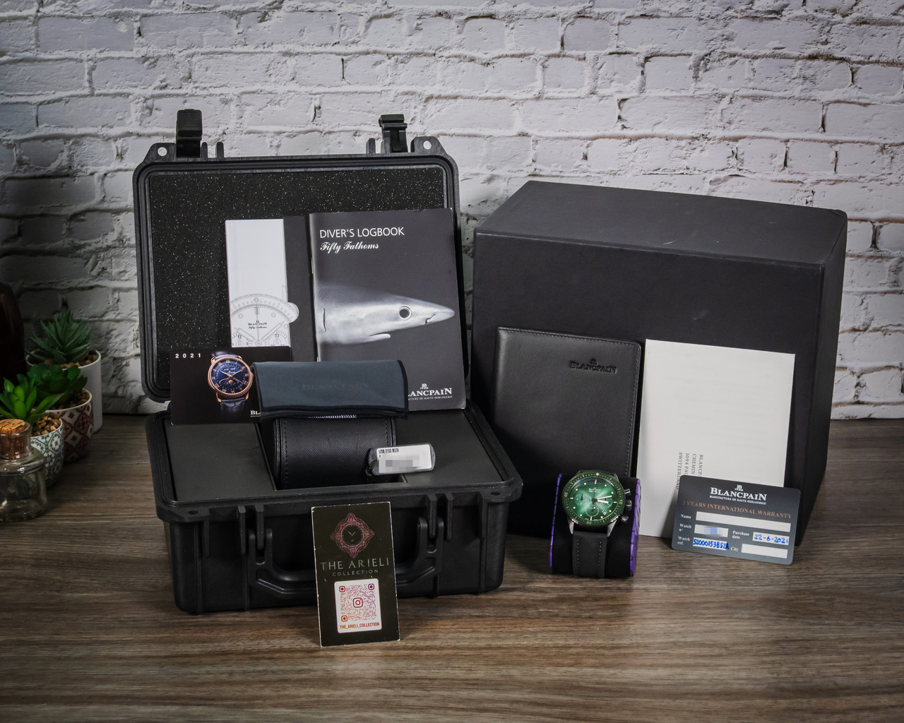 FSOT: Blancpain Fifty Fathoms Bathyscaphe Chrono Flyback Green – COMPLETE – 5200-0153-B52A image 2