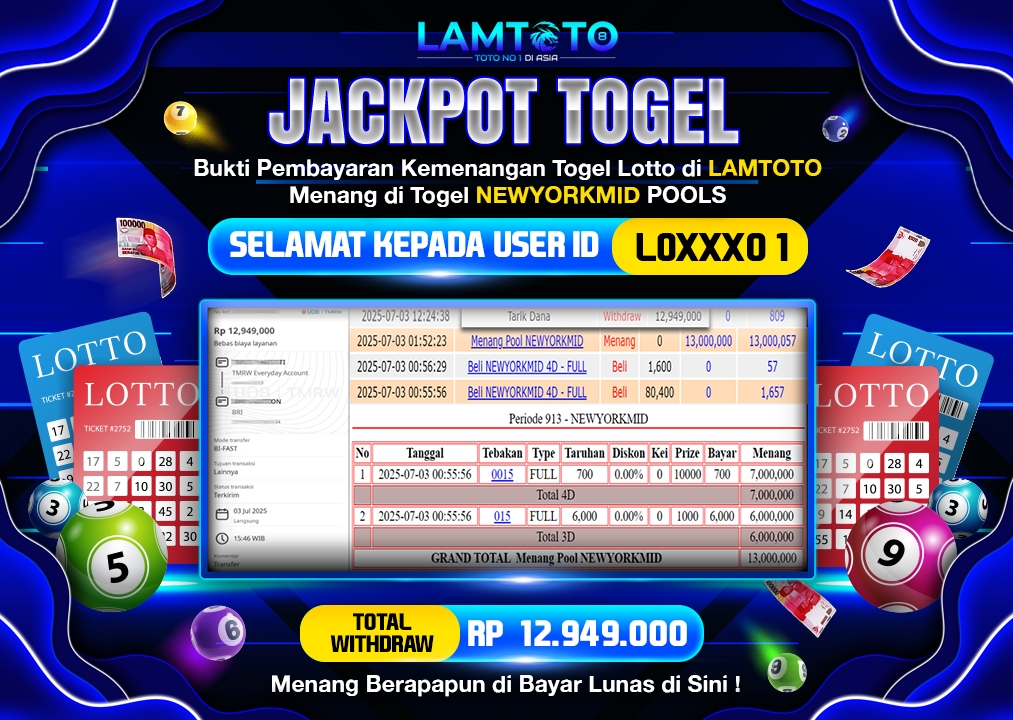 BUKTI JACKPOT LUNAS LAMTOTO