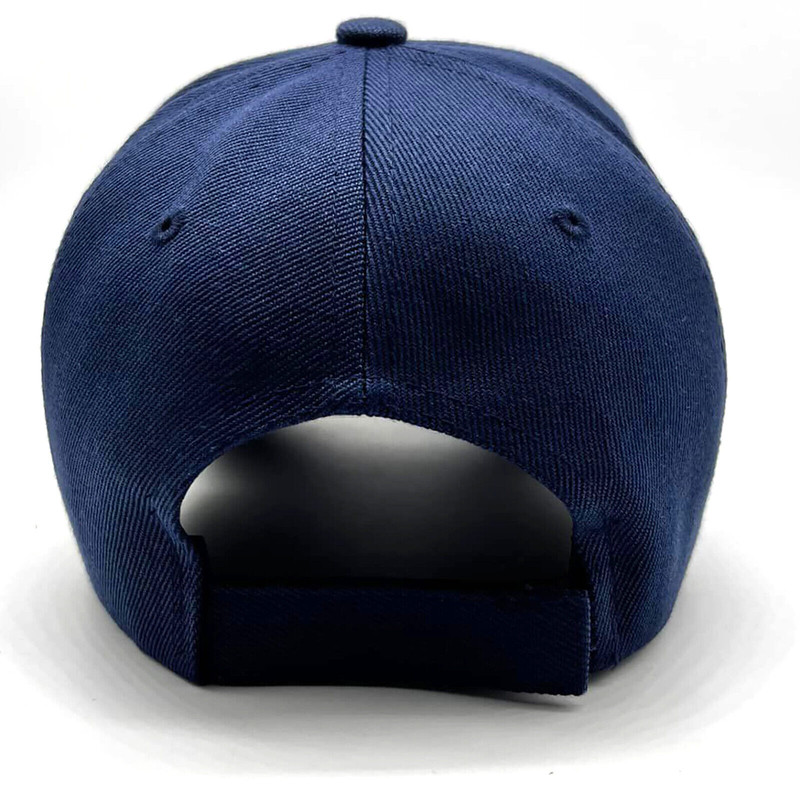 Plain Hats Cappellino Da Baseball Uomo Blu - Tessuto Acrilico Con Chiusura Regolabile