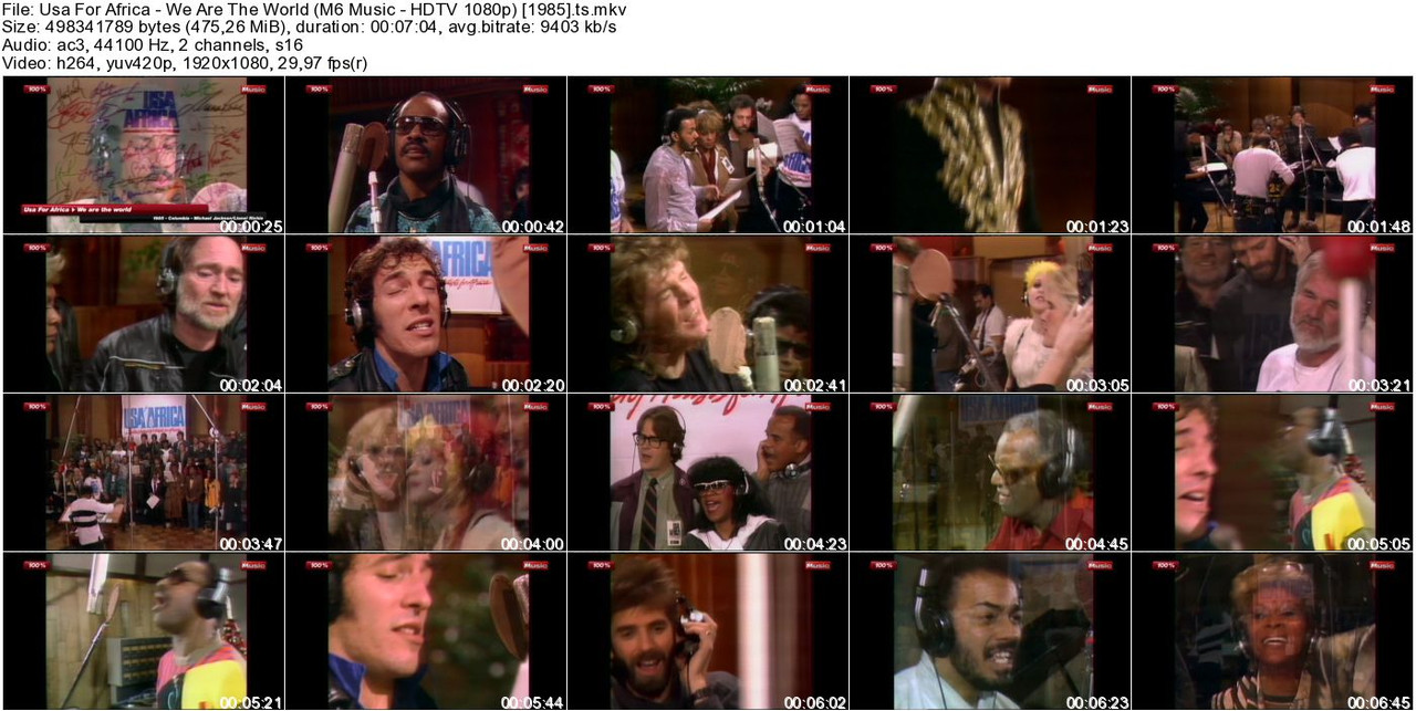Usa For Africa - We Are The World (M6 Music - HDTV 1080p) [1985]