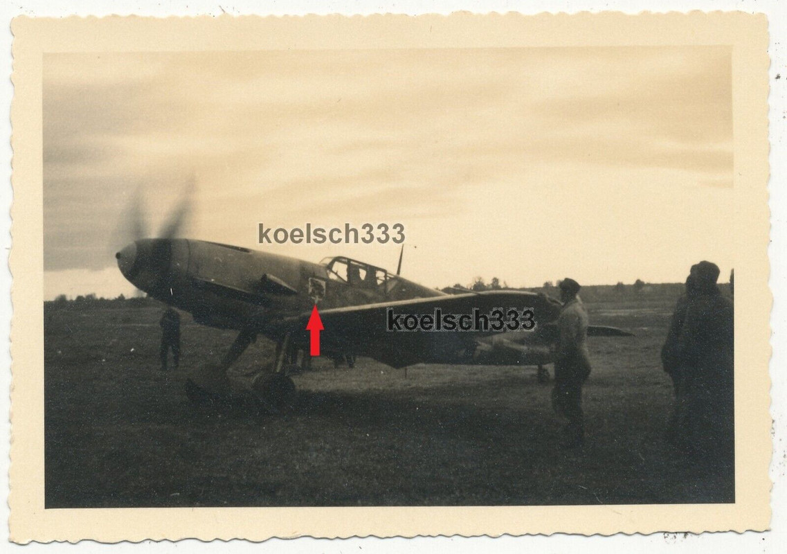 Foto Luftwaffe Messerschmitt Me 109 Flugzeug II.- JG 54 in Staraja Russa Rußland (1)