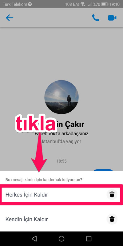 messenger herkes için kaldır