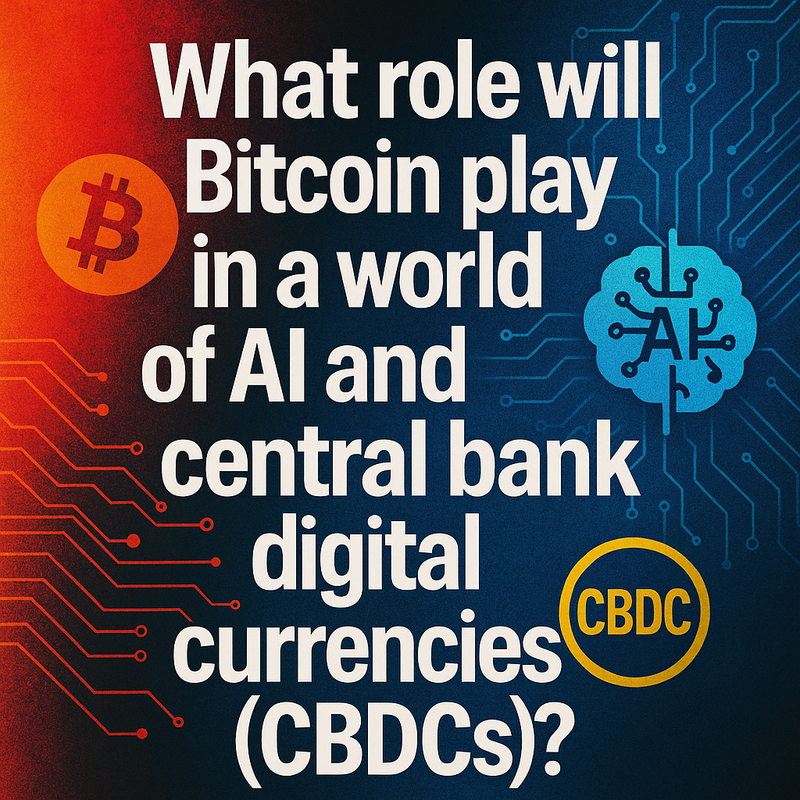 What role will Bitcoin play in a world of AI and central bank digital currencies (CBDCs)?