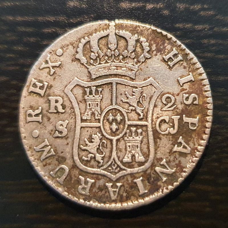 2 Reales 1820. Fernando VII. DG. Sevilla. HISPANORUM REX 20200210-214238