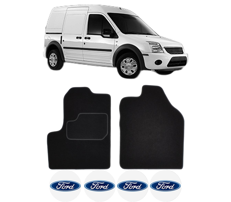 Set Covorase Presuri FORD TRANSIT CONNECT (P65_, P70_, P80_) din 2006-2013, Auto, Material Textil Mocheta, 4 Stickere auto cu FORD