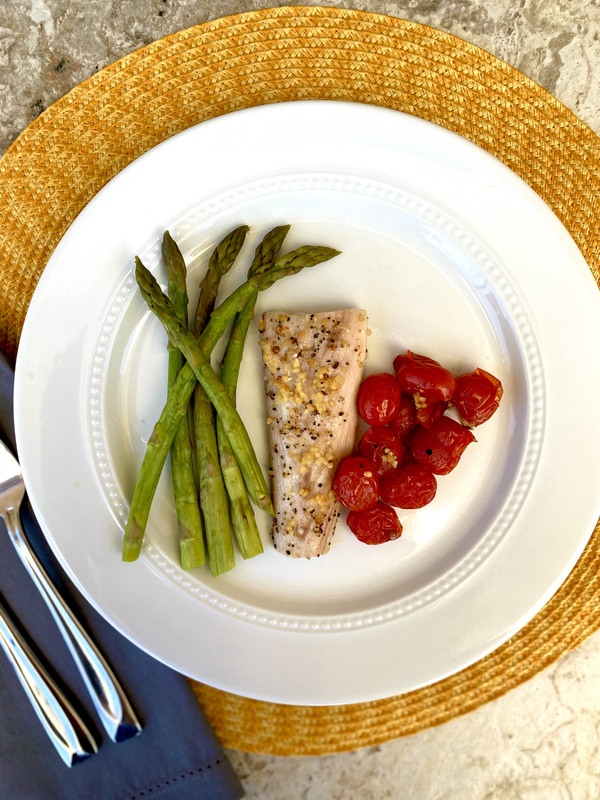 Baked Fish with Lemon and Roasted Tomatoes