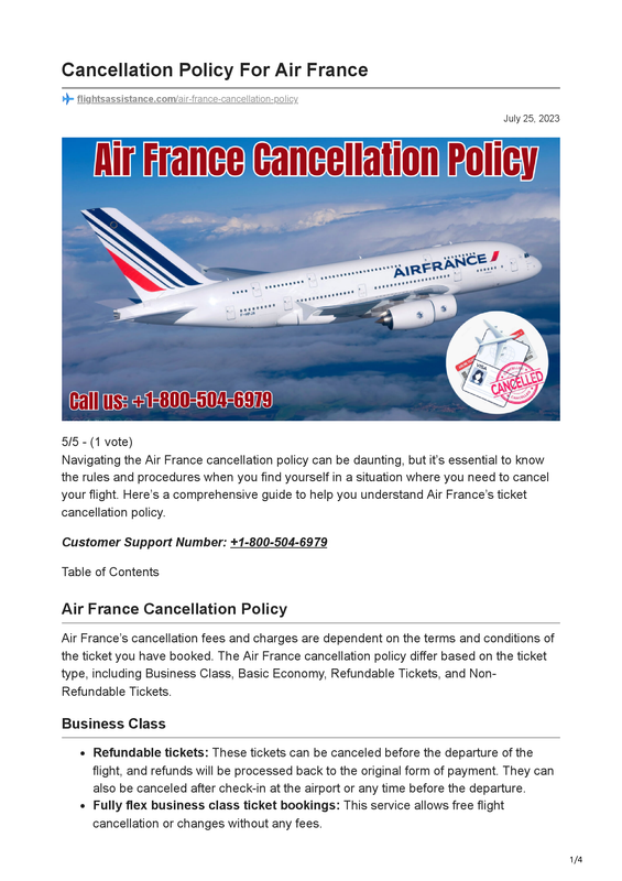 flightsassistance.com-Cancellation Policy For Air France