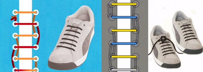 Как красиво завязать шнурки на кроссовках, кедах, ботинках, крючком, без бантика, чтобы не