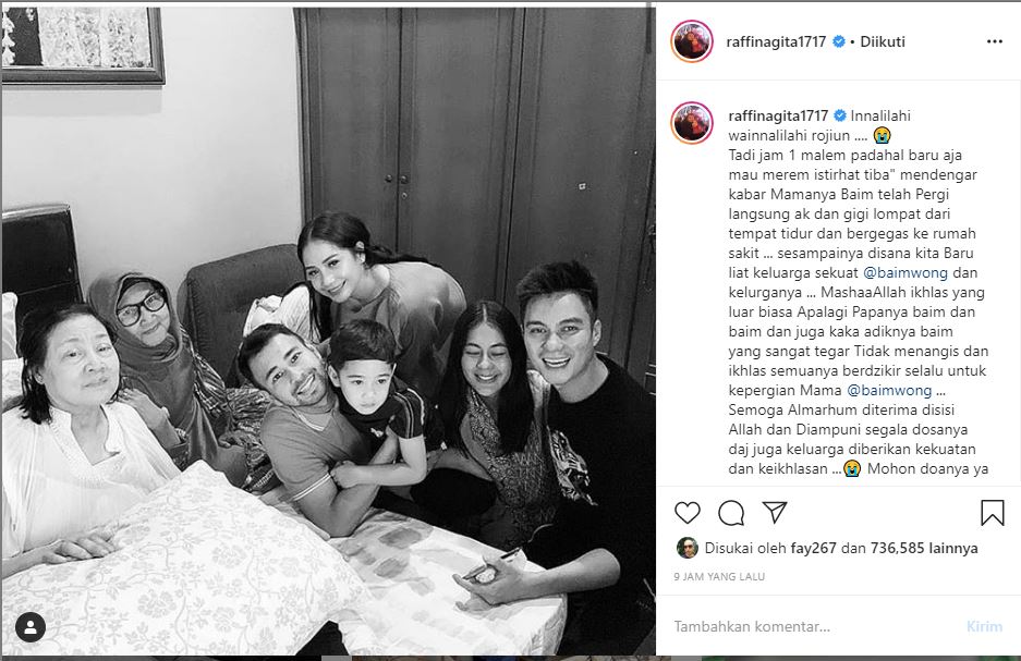 Unggahan Raffi Ahmad Nagita Slavina