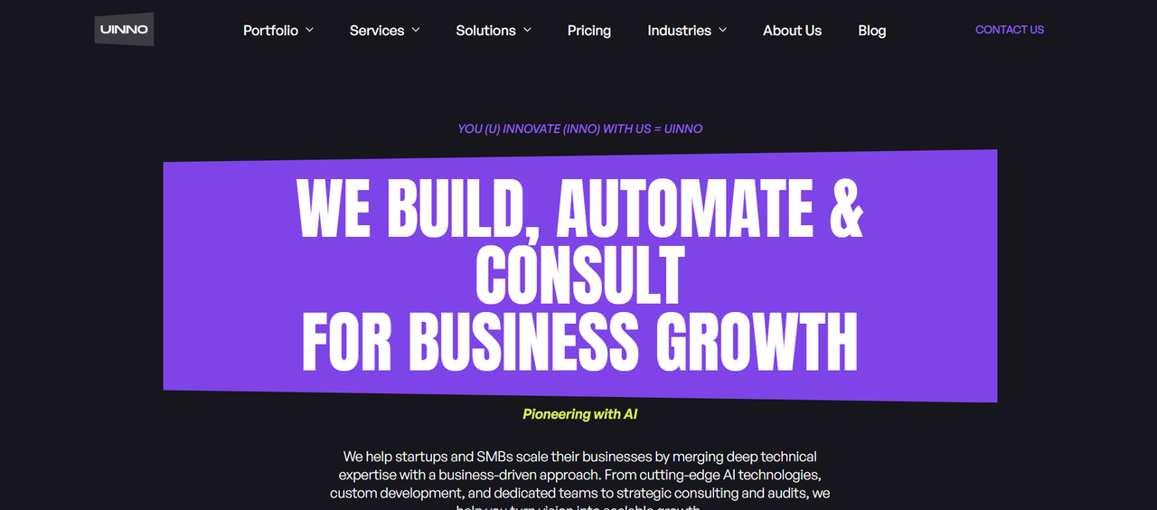 Machine Learning Consultants Uinno