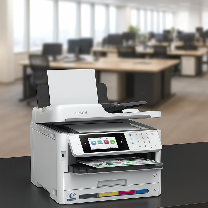 Detalhe do sistema de tinta da Epson WF-C5810