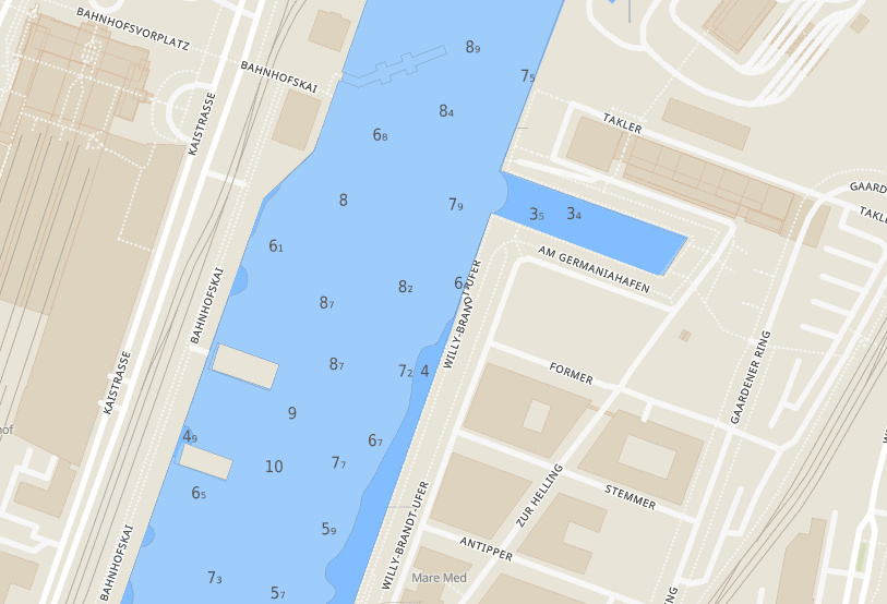 Wassertiefe-Kiel