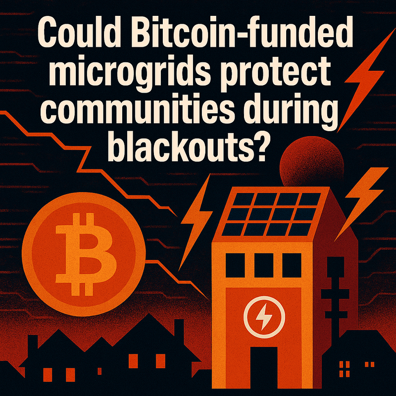 Could Bitcoin-funded microgrids protect communities during blackouts?
