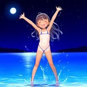 120018161_p34 loli, flat-chested and hairless, bikini ⁄ マイクロビキニではしゃぐ女の子 - momomon