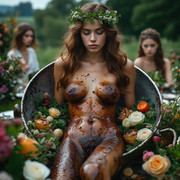 Garden wedding w served Brownhair Serie B 0 87