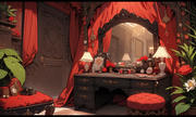 brothel sitting room with vanity